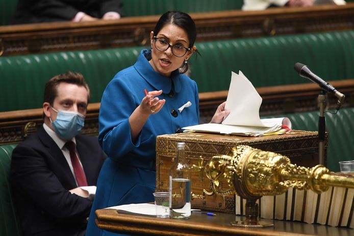 De Britse minister van Binnenlandse Zaken Priti Patel.