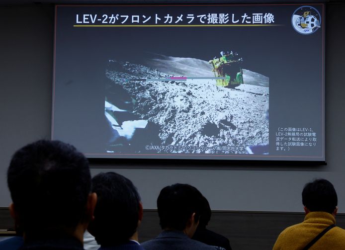 JAXA gaf donderdag de eerste beelden vrij van de maanlanding, een ongekende prestatie voor Japan.