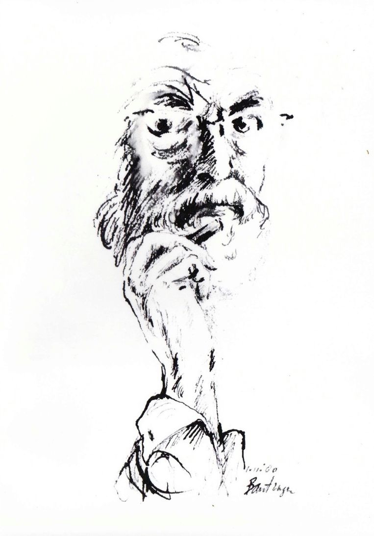 Cees Bantzinger tekende behalve naakte vrouwen onder meer (zelf-)portretten, is zondag te zien in Galerie Hooffzaak. Beeld Cees Bantzinger