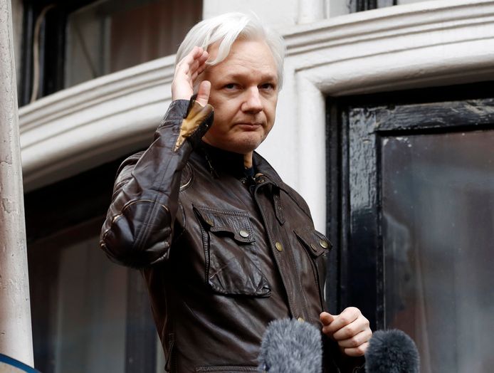 De oprichter van Wikileaks Julian Assange in 2017.