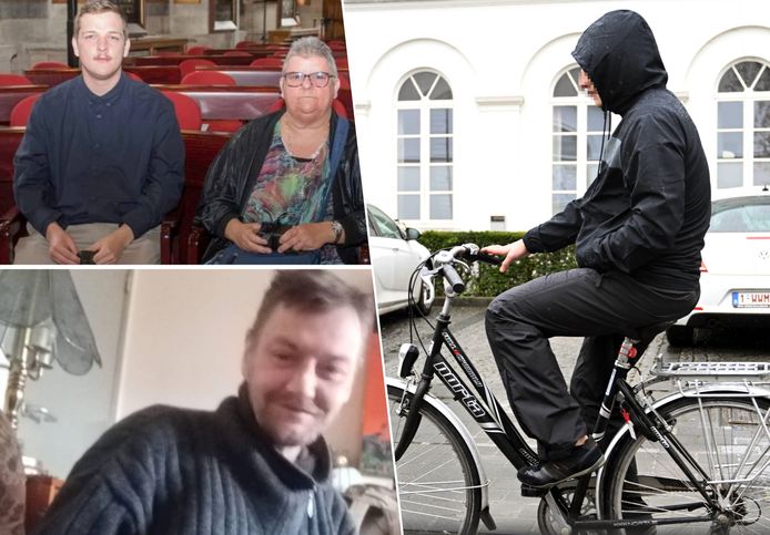 Slachtoffers Wesley, Anita en Rikki werden in de nacht van 10 op 11 juni doodgestoken in hun woning in de Zavelstraat in Kessel-Lo.  Foto rechts: L.V.S., met enkelband, fietste na de raadkamer terug naar huis. Hij moet nu wachten op wat de KI in Brussel beslist.