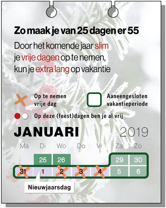 Zo tover je 25 vakantiedagen om in 52 vrije dagen Binnenland AD.nl