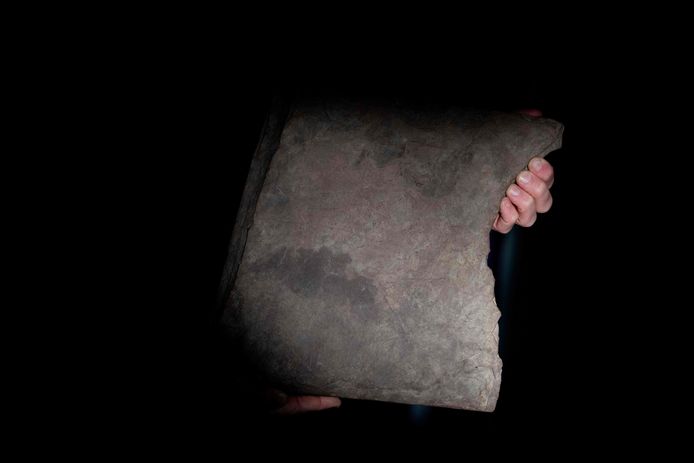 De blok zandsteen die in Noorwegen werd ontdekt en vermoedelijk de oudste runensteen ter wereld is