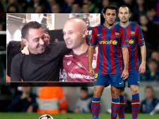 Prachtig weerzien in Japan: Xavi en Andrés Iniesta vallen elkaar voorafgaand aan oefenduel in de armen