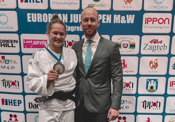 Zilver voor judoka Joanne van Lieshout in Zagreb.