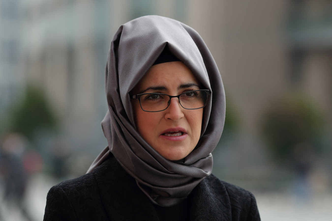 Hatice Cengiz, de verloofde van Khashoggi.