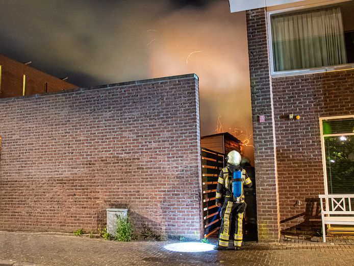 Brand in een schuur in IJsselstein.