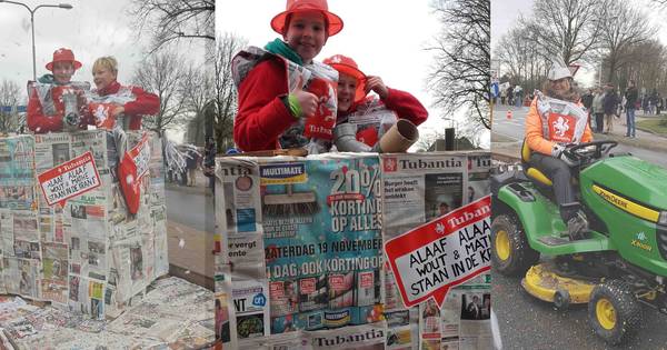 Trouwe Tubantia-lezers maken praalwagen van krant in Bornerbroek - Tubantia
