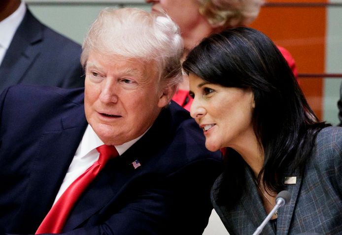 President Trump met VN-ambassadrice Nikki Haley.