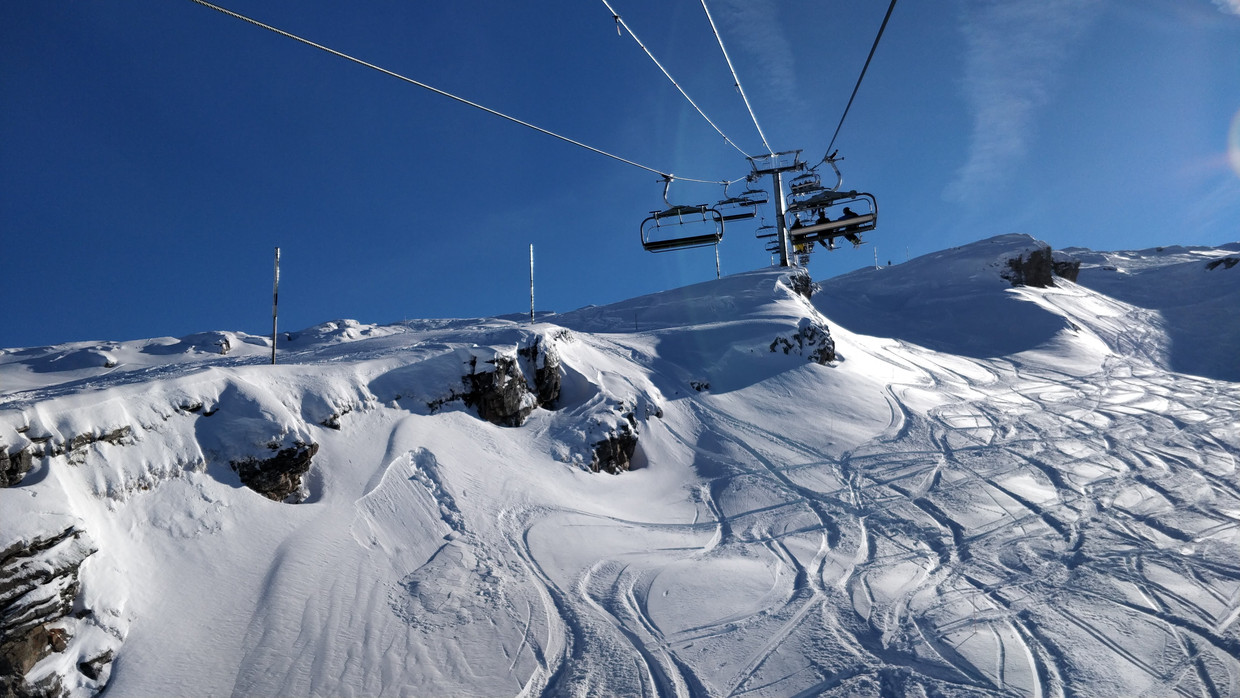Skigebied bij het Franse Flaine. Beeld Thaloen Verweij