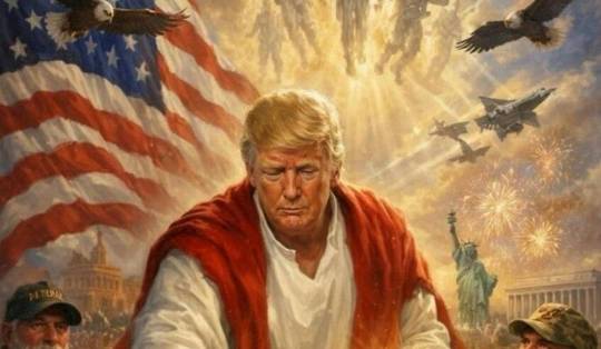 Trump reageert op het verwijderen AI-beeld van zichzelf na kritiek religieuze achterban: ‘Het moet mij voorstellen als een dokter, ik maak veel mensen beter’