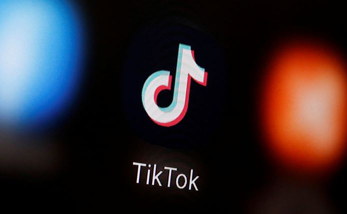 Het logo van de populaire app TikTok.