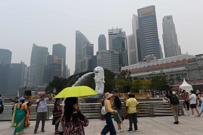 Merlion Park in Singapore.