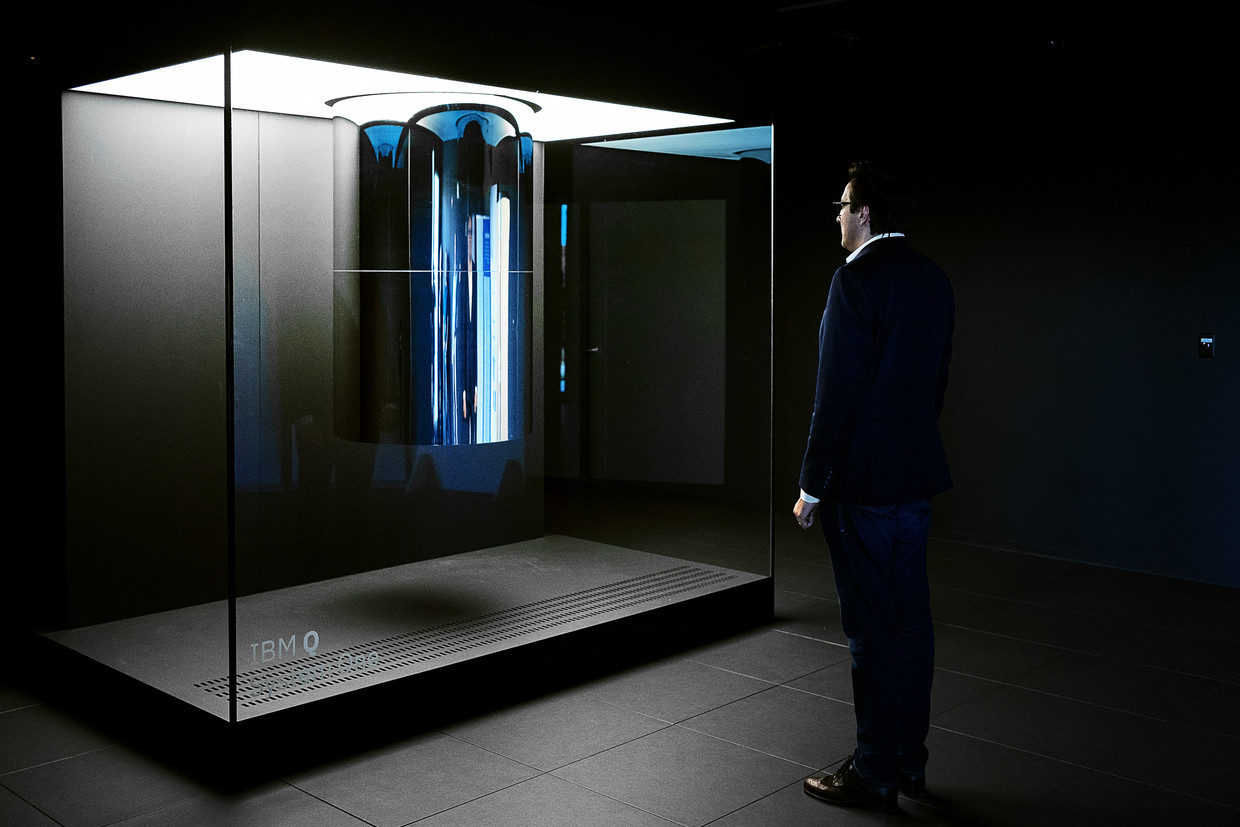 Zo zou de buitenkant van een toekomstige quantumcomputer er misschien uit kunnen zien, denkt IBM.  Beeld Getty