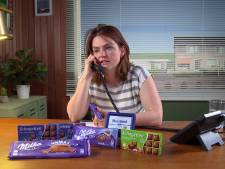 In de paarse chocoladereep zit wel melk, maar niet van de alpenkoe