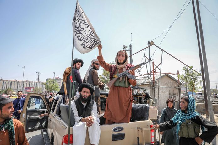 Taliban-strijders in Kaboel.