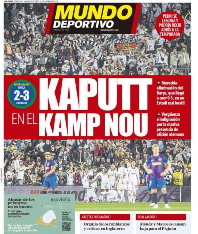 Copertina di Mundo Deportivo.