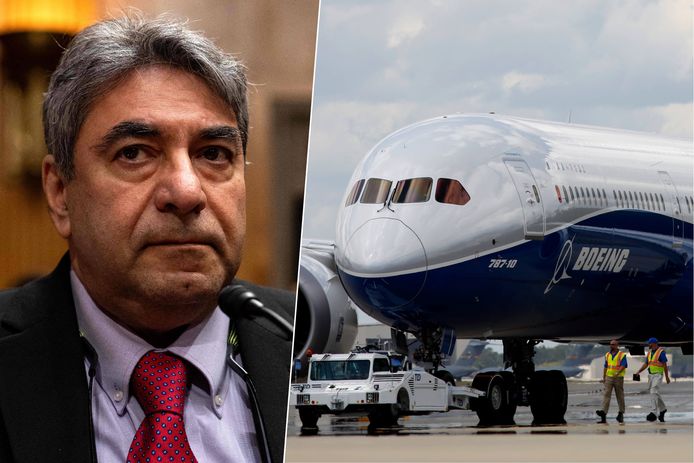 Sam Salehpour, lanceur d'alerte sur les "problèmes" des avions Boeing.