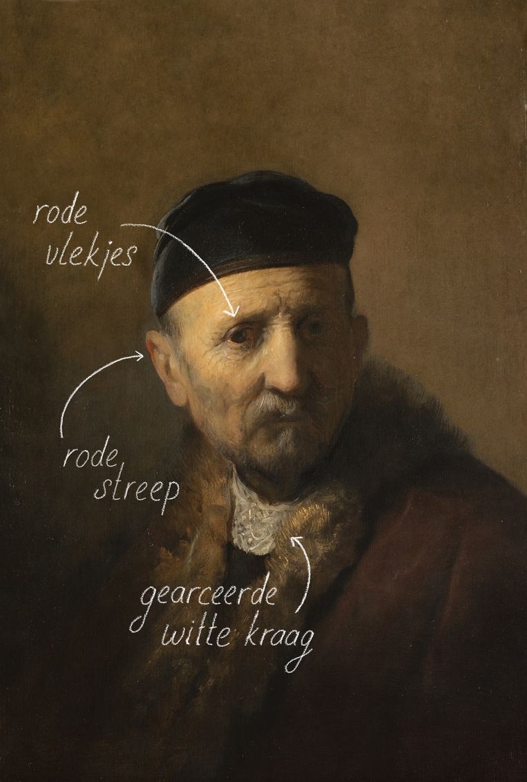 Tronie van een oude man. Het Mauritshuis is nog niet voor 100 procent overtuigd.
 Beeld Mauritshuis