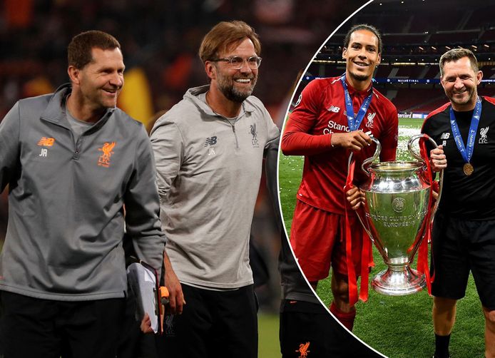 John Achterberg met Jürgen Klopp en Virgil van Dijk.
