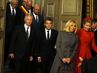 Macron, Michel en Bourgeois plegen economisch overleg na bezoek aan Gents stadhuis