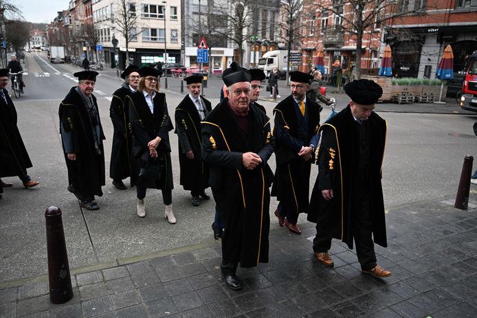 Patroonsfeest KU Leuven, met stoet der togati