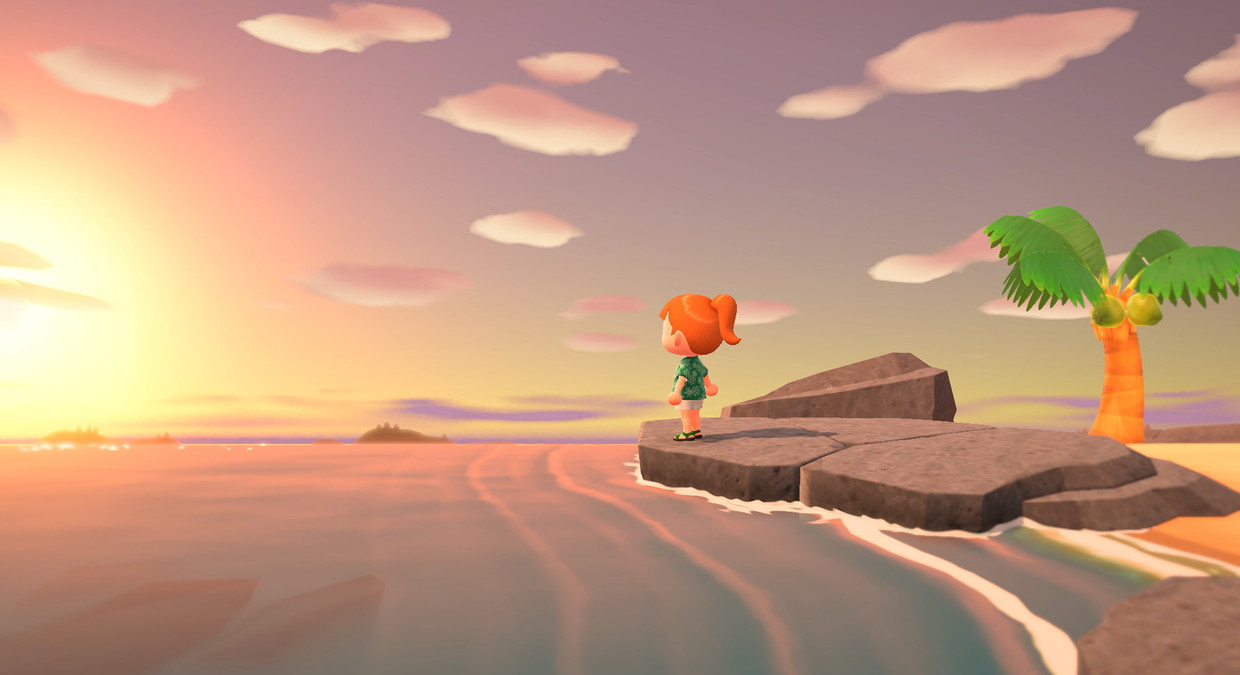 In ‘Animal Crossing: New Horizons’ geef je zelf je eiland vorm. Het spel heeft geen ander doel dan dat. Beeld Nintendo