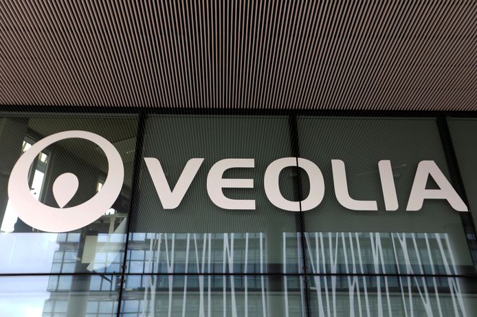 Het logo van Veolia.