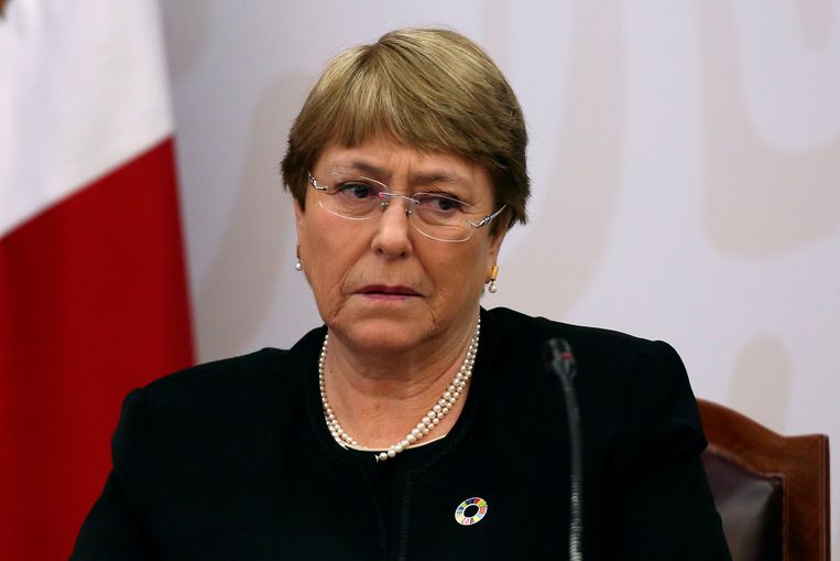 Hoge Commissaris voor de Mensenrechten van de VN, Michelle Bachelet, op archiefbeeld. Beeld REUTERS