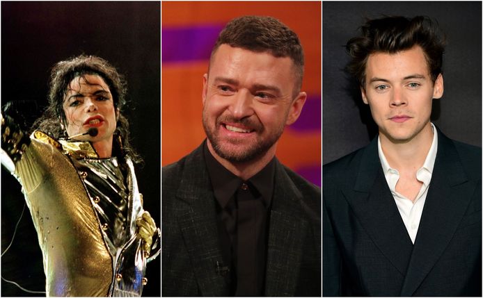 Michael Jackson, Justin Timberlake en Harry Styles.