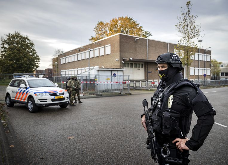 De bunker, de extra beveiligde rechtbank in Osdorp.  Beeld ANP /  ANP