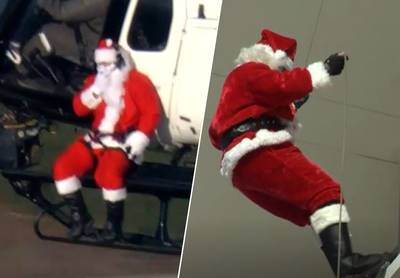 Un père Noël troque ses rennes pour un... hélicoptère