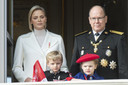 November 2019: Charlene, Albert en hun twee kinderen.