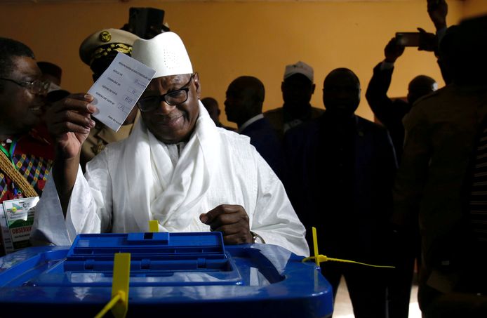 Ibrahim Boubacar Keita blijft president van Mali.