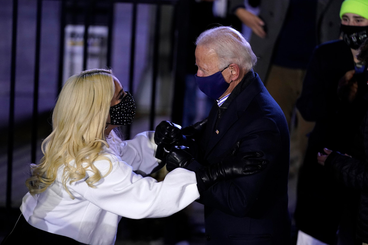 Joe Biden en Lady Gaga. Beeld AP