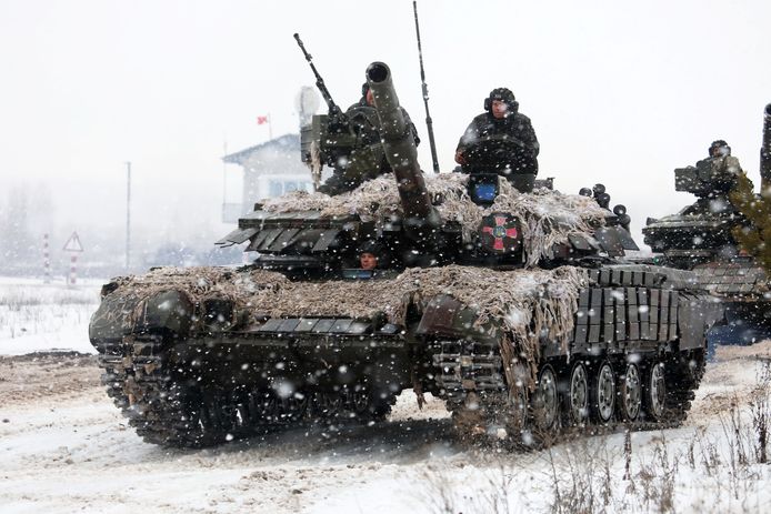 Oekraïense legeroefeningen in het noordoosten van het land.
