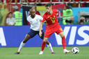 OP 28 juni speelden Engeland en België ook al tegen elkaar: Fabian Delph in duel met Adnan Januzaj, die het enige doelpunt zou maken.