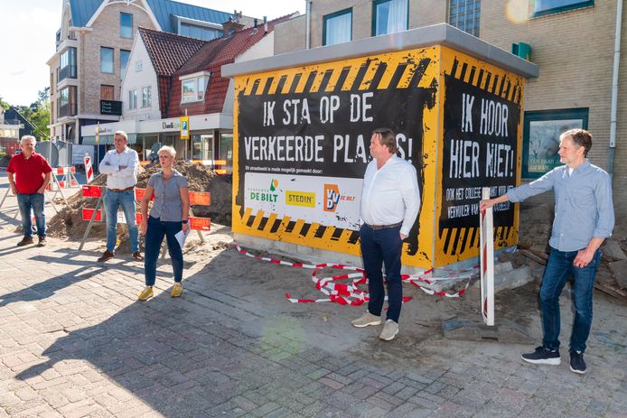 Ondernemers in Bilthoven kwamen eerder deze week in actie tegen het trafohuisje.