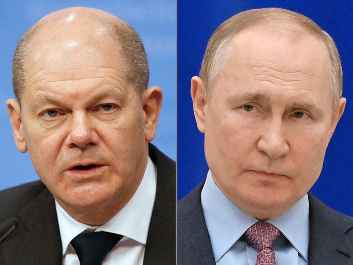 De Duitse bondskanselier Olaf Scholz telefoneerde met de Russische president Vladimir Poetin.