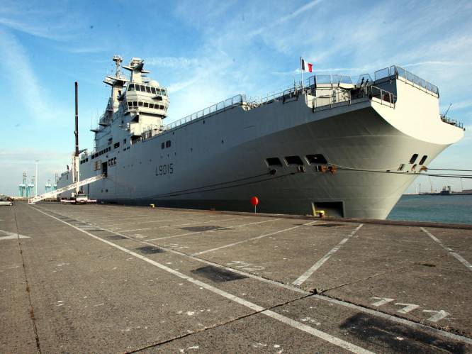 Frans commandoschip Dixmude aangemeerd in Zeebrugge