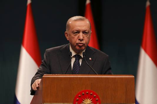 De Turkse president Recep Tayyip Erdogan