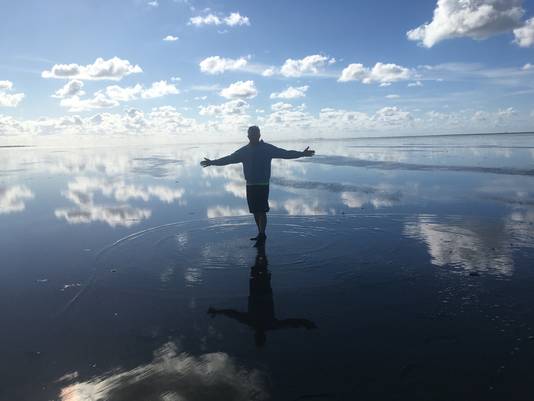 Wadlopen bij Pieterburen met prachtig helder weer.