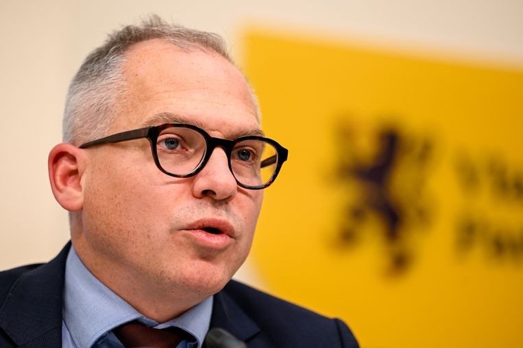 Vlaams minister van Wonen Matthias Diependaele (N-VA). Beeld BELGA