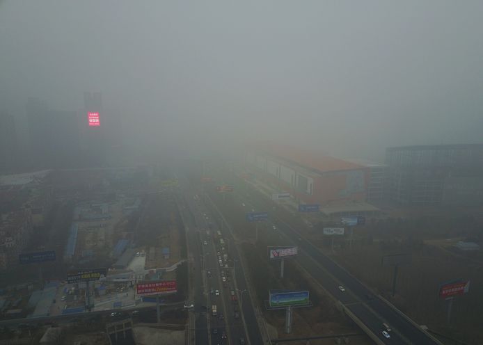 Hevige smog in China.