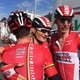 Greipel schenkt Stig Broeckx mooie bos bloemen, sprinttalent Capiot derde