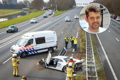Brabantse autopoetsmiljonair (31) mag jaar niet rijden na crash met 300 per uur: ‘Auto vloog voorbij