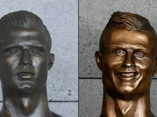 Mislukt standbeeld van Ronaldo is discreet vervangen door betere versie