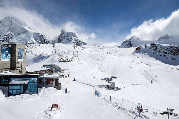 Pictured on the cable car in the Swiss Alps where the German businessman's last phone signal was caught.