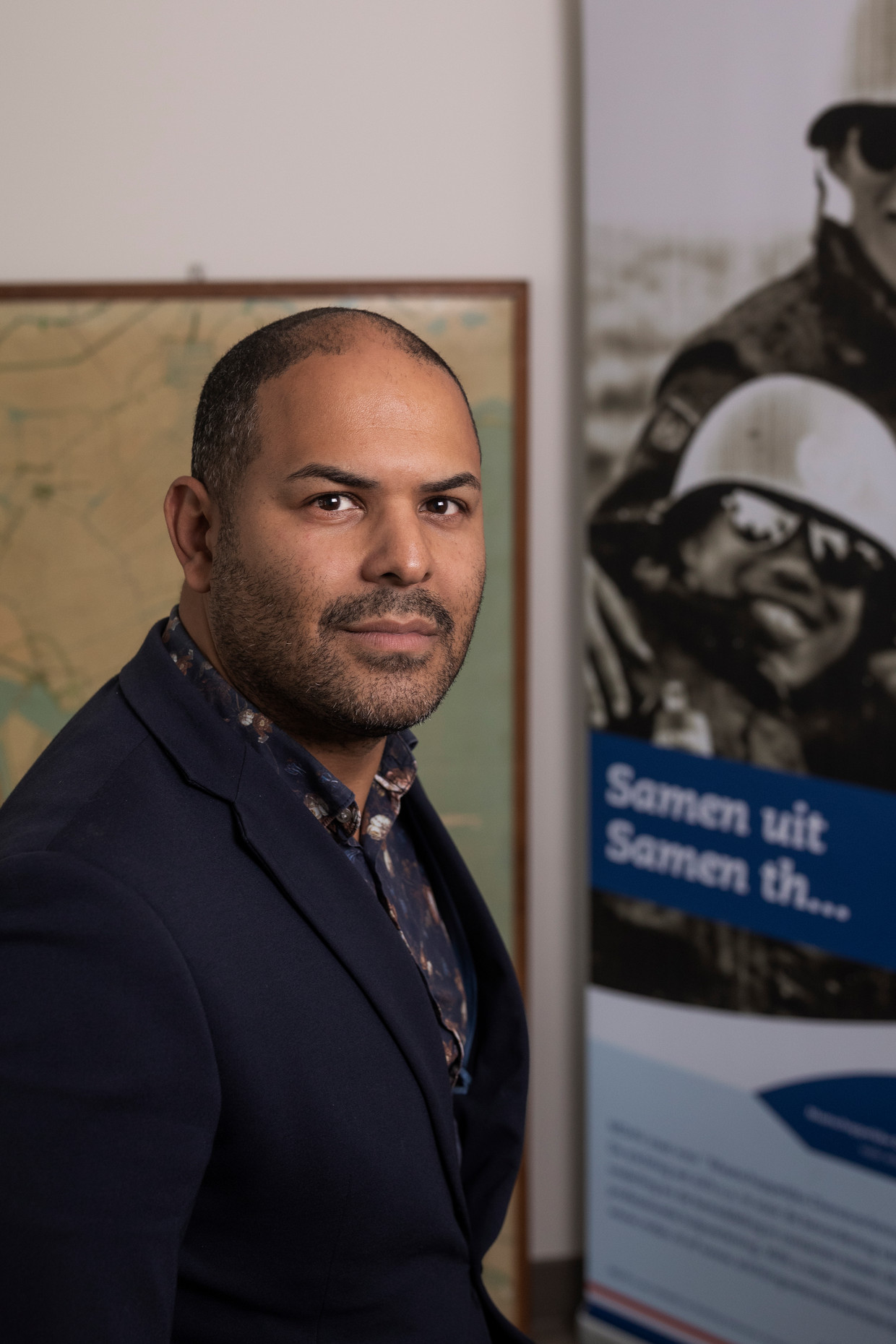 Mitchel Martis, ex-marinier in het veteranenhuis in Noord.  Beeld Marc Driessen