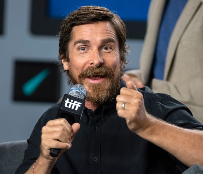 Christian Bale op het filmfestival van Toronto.